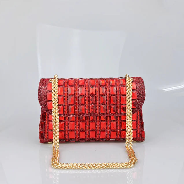 Rhinestone Chain Clutch Bag