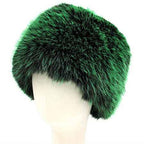 Elegant Plush Faux Fur Winter Hat: Dark,Pink