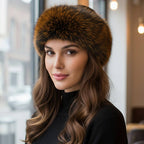 Elegant Faux Fur Winter Headband Earmuff: Red