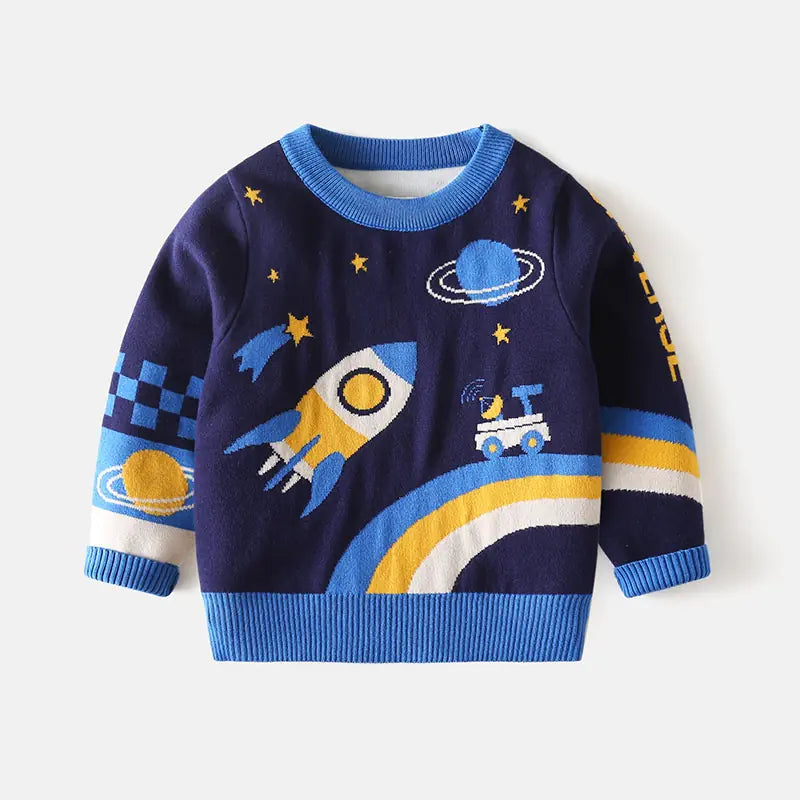 Boys Double Layer Sweater Coat