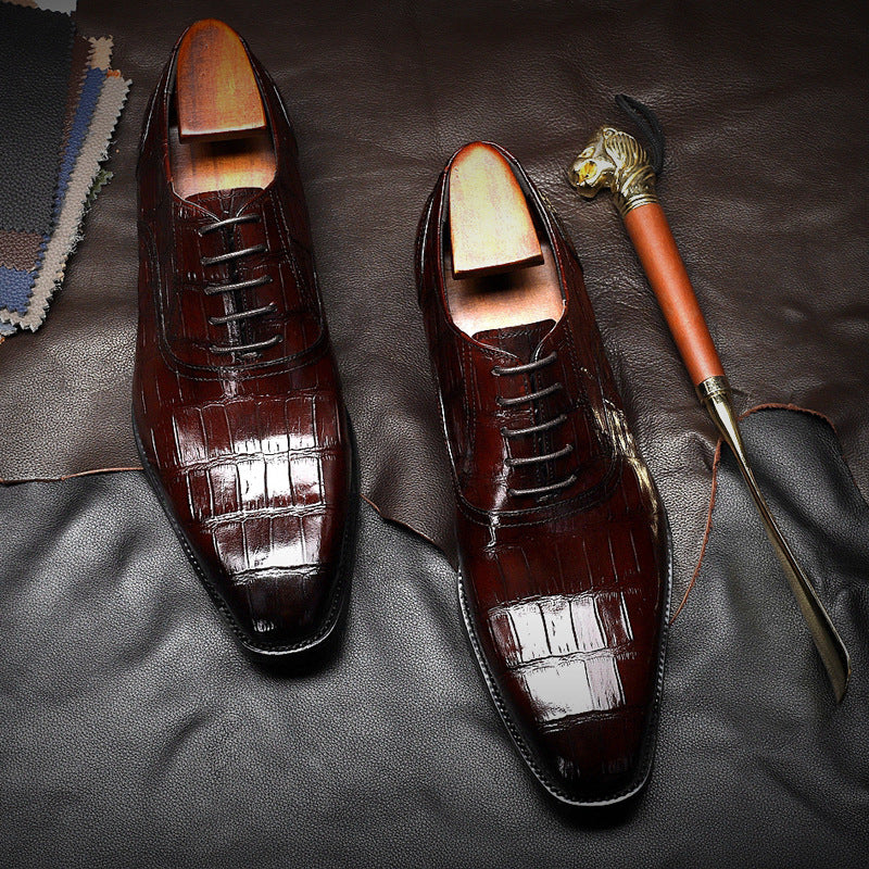 Handmade Leather Lace-Up Shoes for Men
