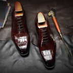 Handmade Leather Lace-Up Shoes for Men