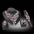 Exaggerated Jewelry Set for Bride - Necklace and Earrings