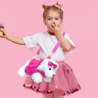 Furry Puppy Dog Doll Crossbody Bag
: Purple