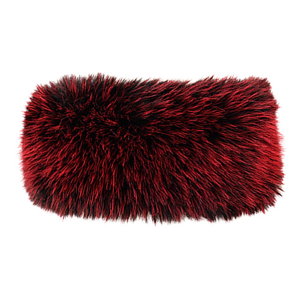 Elegant Faux Fur Winter Headband Earmuff: Orange