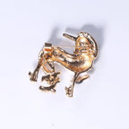 Creative Unicorn Brooch with Alloy and Gemstones