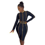 Rhinestone Stretch Tight Dress for Women
