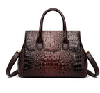 Chic Crocodile Embossed Handbag