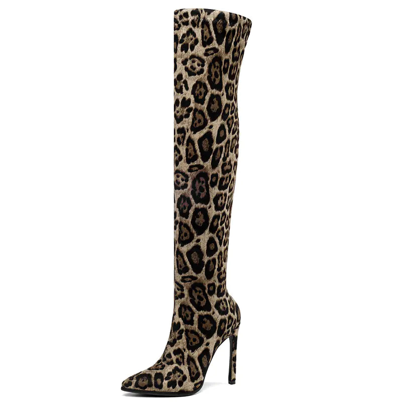 Sleek Over-Knee Stiletto Boots
