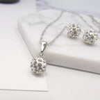 Crystal Earrings and Necklace Jewelry Set