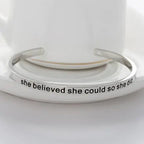 DIY Stainless Steel Letter Bracelet - 4MM Wide