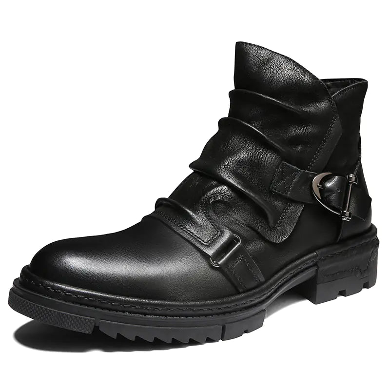 Men's Leather Warm Chelsea Ankle Boots for Fall/Winter