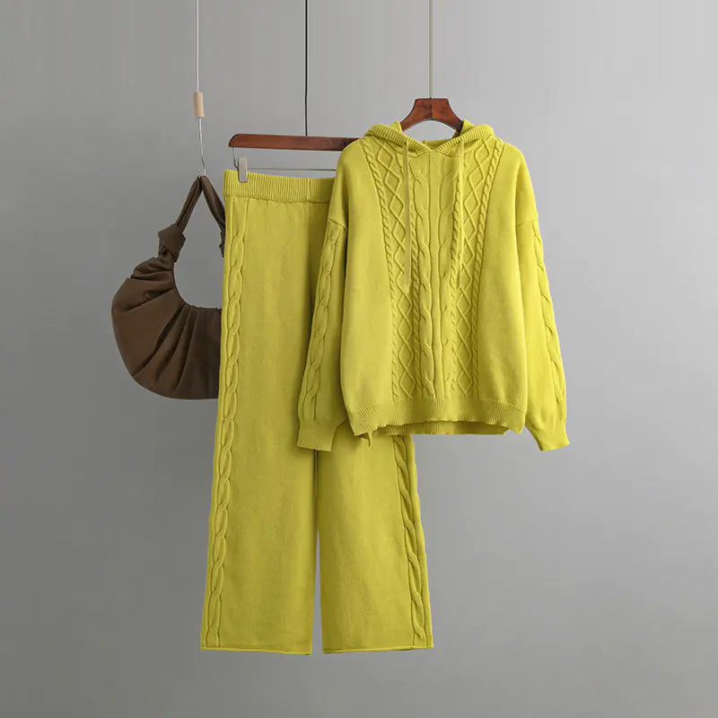 Chic Hooded Sweater & Pants Set