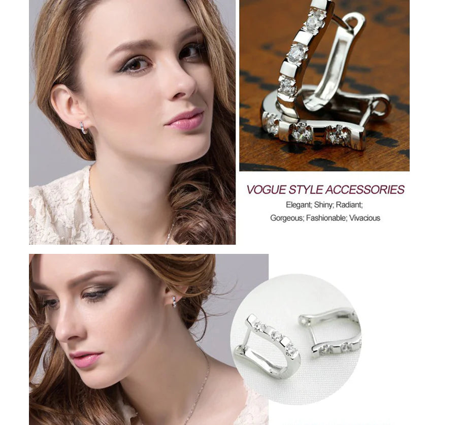 "Gem-Studded Copper Ear Studs and Earrings"