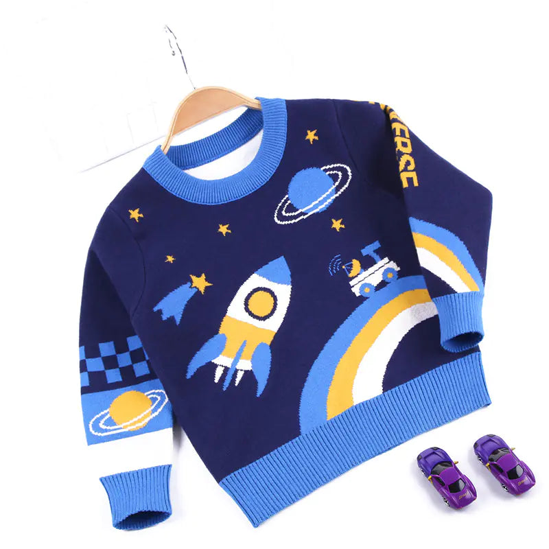Boys Double Layer Sweater Coat