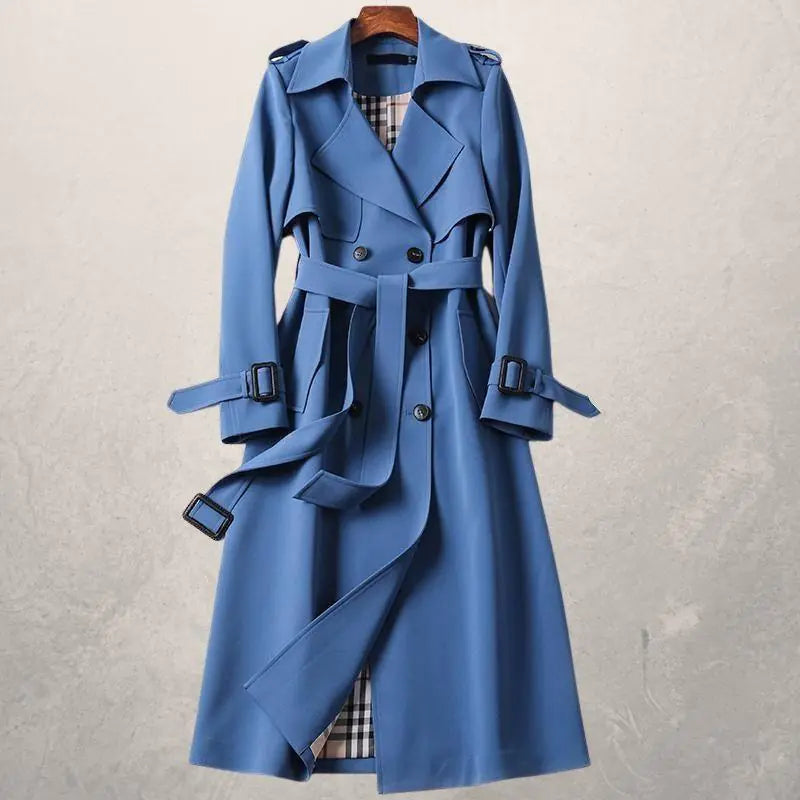 Women's Mid-length Autumn Trench Coat Windbreaker