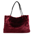 Fashionable Plush Chain Tote Bag for Women