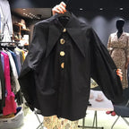 Elegant Women's Shirt with Pointed Lantern Sleeves