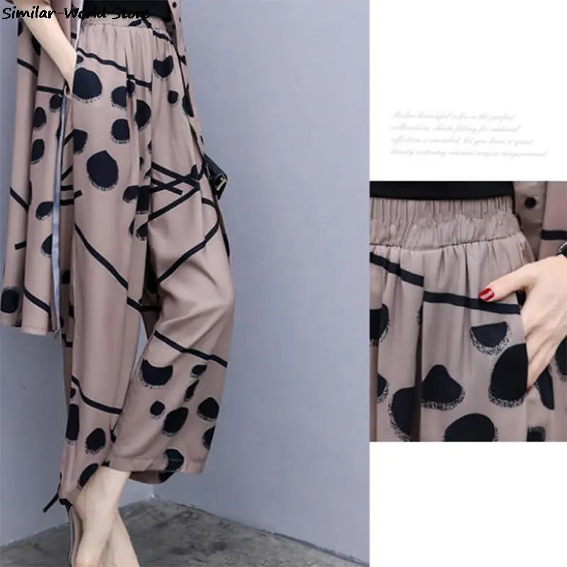 Chic Chiffon Cardigan & Pants Set