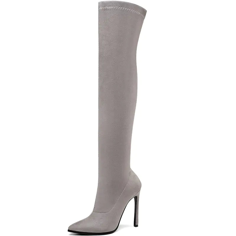 Sleek Over-Knee Stiletto Boots