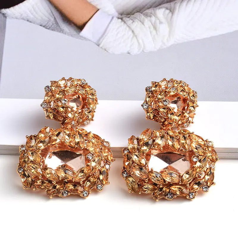 Fashionable Colorful Oval Earrings for Cross-Border Trade