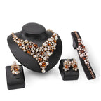 Exaggerated Jewelry Set for Bride - Necklace and Earrings