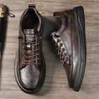 Men's Casual Leather Sneakers and Work Shoes