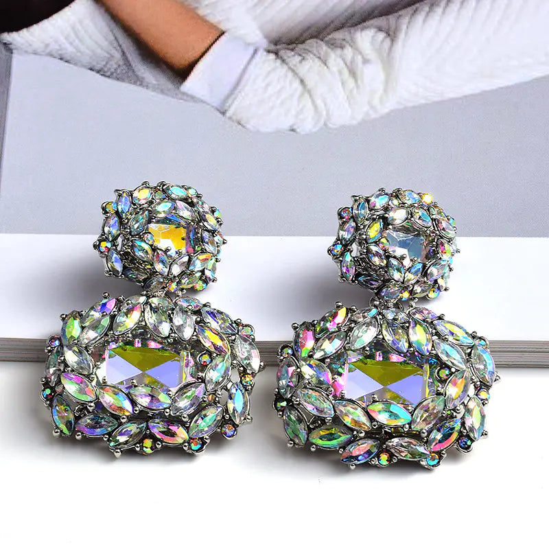 Fashionable Colorful Oval Earrings for Cross-Border Trade
