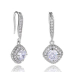 Square Zircon Earrings - Elegant and Versatile Design