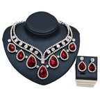 Vibrant Royalty - Colorful Exaggerated Necklace and Earring Set Made for a Queen