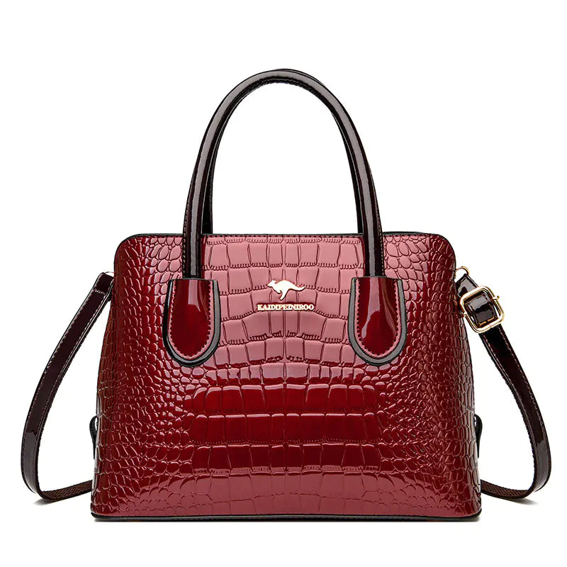 Glossy Patent Leather Women's Crossbody Shoulder Bag