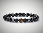 Obsidian Couples Bead Bracelet - Natural Stone Jewelry