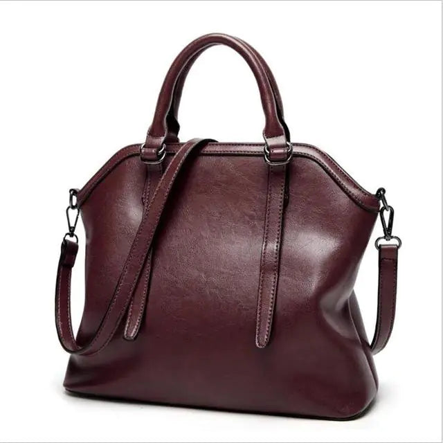 Glossy Leather Tote Bag, Shoulder Bag for Women