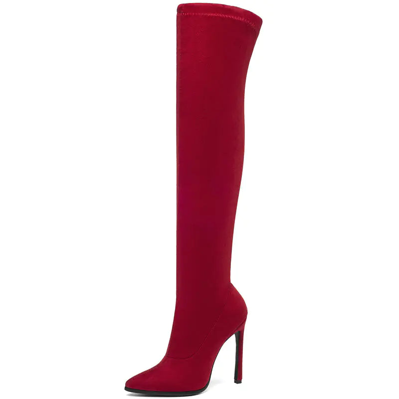 Sleek Over-Knee Stiletto Boots