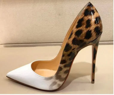 Stylish & Sexy Leopard Print Colorblock High Heels