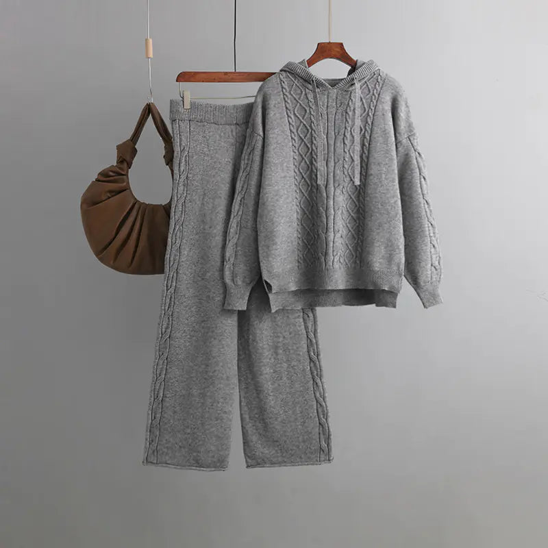 Chic Hooded Sweater & Pants Set