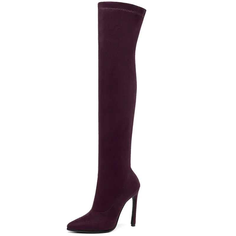 Sleek Over-Knee Stiletto Boots