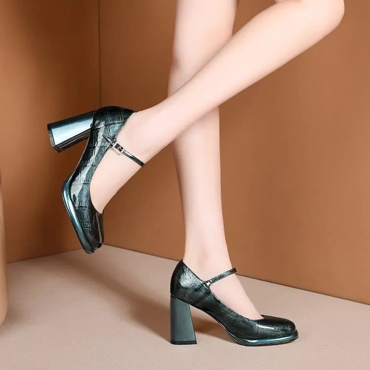 Waterproof High Heels for Women - Thick Sole Chunky Heels