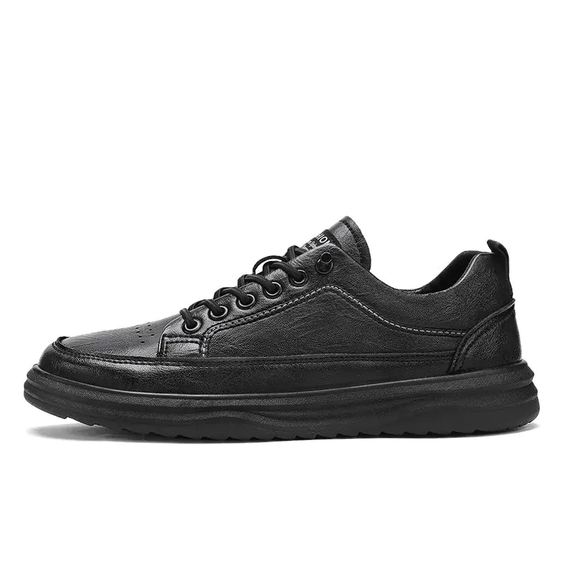 Men's Casual Leather Sneakers and Work Shoes