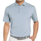 New Stylish Striped Print Short Sleeve Polo Shirt