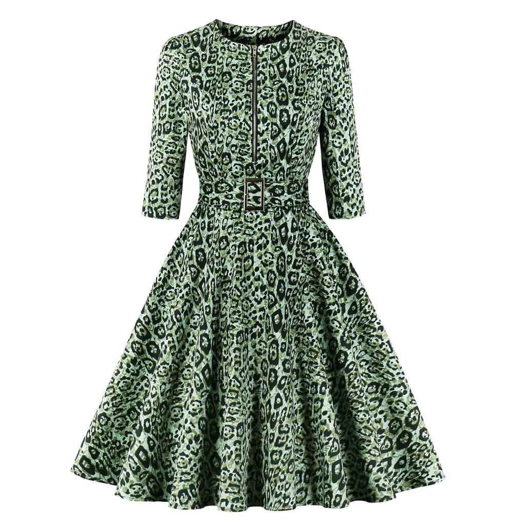 Fall Fashion Leopard Print Dress for Women