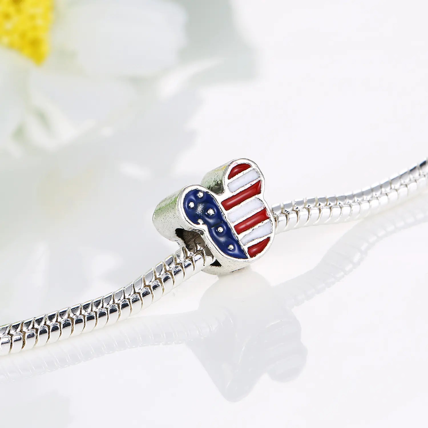 New American Flag Cartoon Alloy Beads for DIY Jewelry