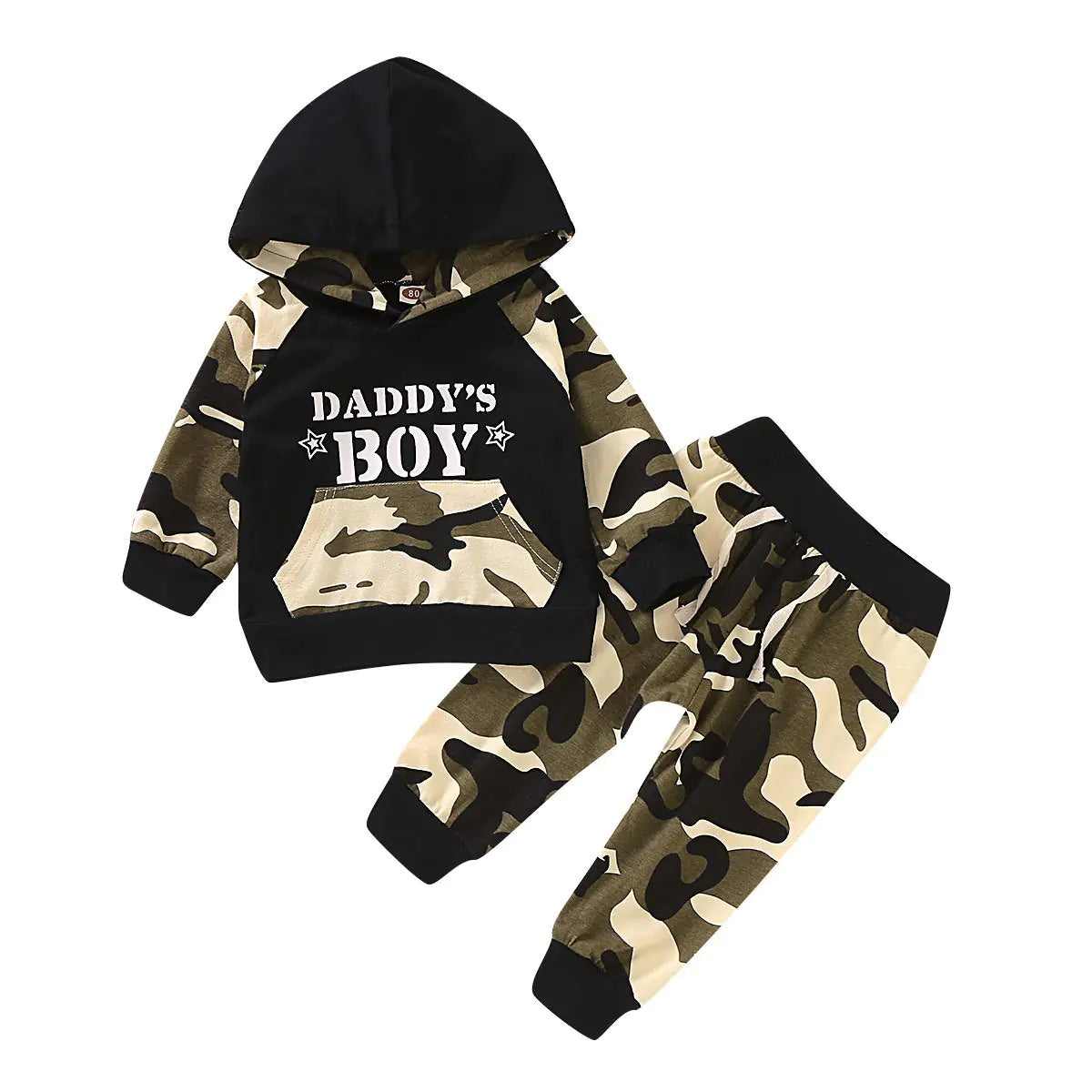 Boys Long-Sleeved Camouflage Sweater Set