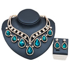 Vibrant Royalty - Colorful Exaggerated Necklace and Earring Set Made for a Queen