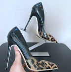 Stylish & Sexy Leopard Print Colorblock High Heels
