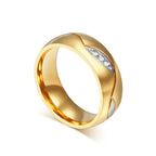 Titanium Steel Couple Ring - Classic Style CR-025