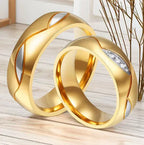 Titanium Steel Couple Ring - Classic Style CR-025