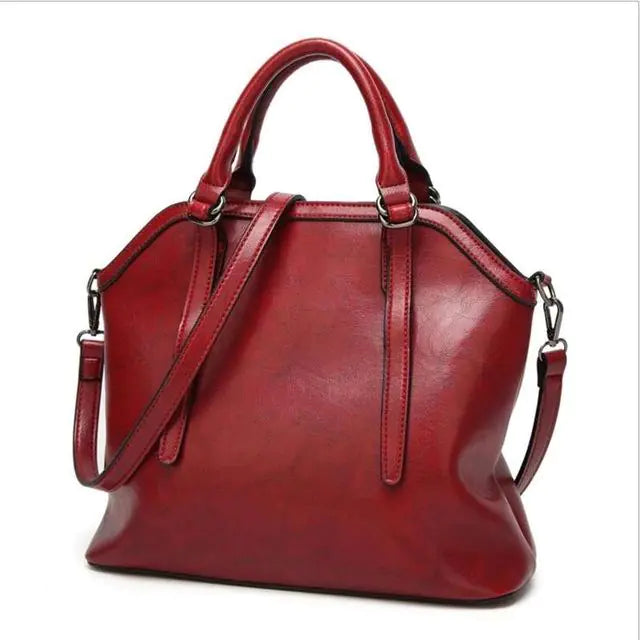 Glossy Leather Tote Bag, Shoulder Bag for Women