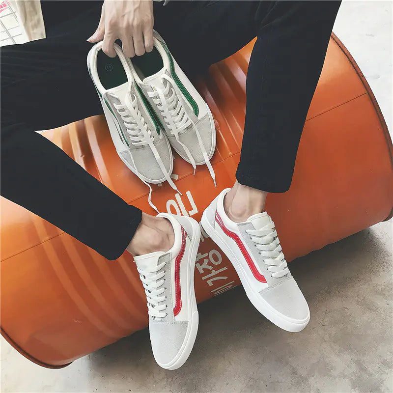 Spring Low-Top Canvas Shoes for Men in Three Colors