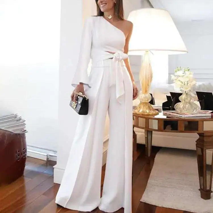 Lace Sleeve Two Piece Suit Jumpsuit